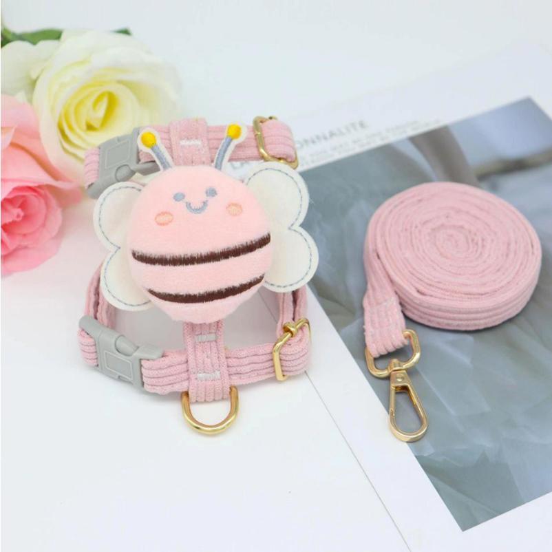 Pet chest and back lightweight cat chest and back fashionable cute little bee chest and back dog out door traction rope