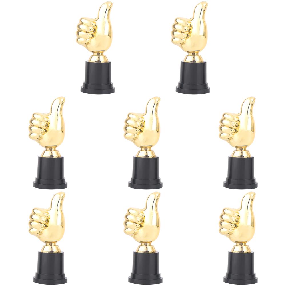 1-10pcs Thumbs Up Trophy Football Plastic Gold Trophies Encouragement Mini Victory Trophies Award Prize For Children Party Favor