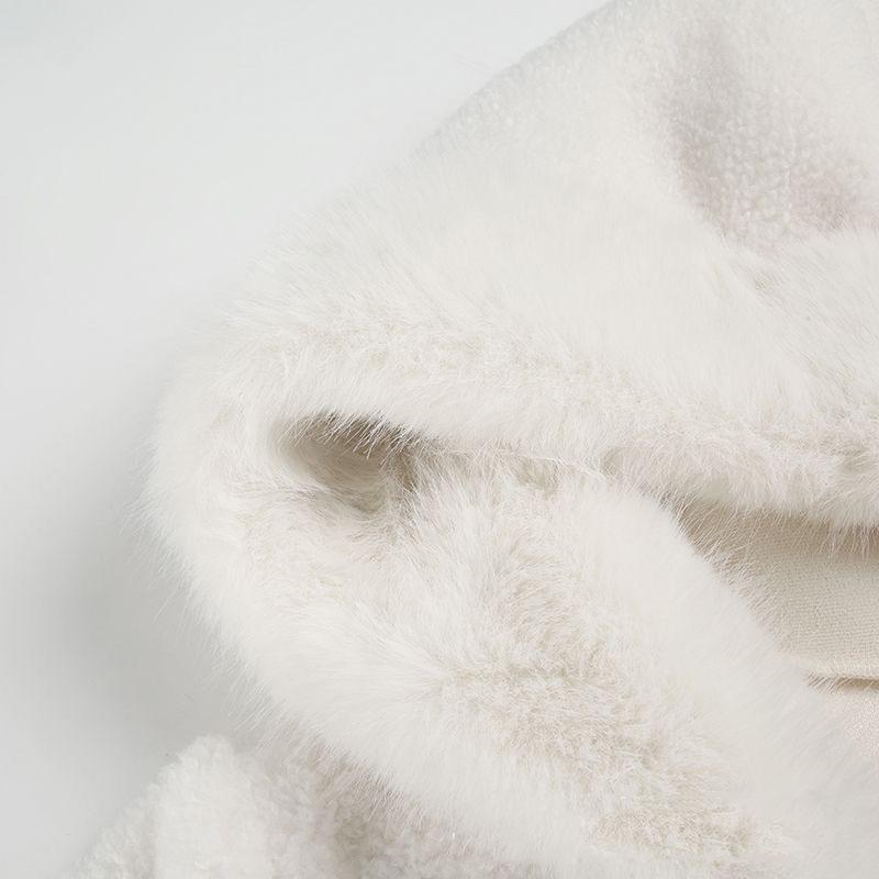 Thicken Warm Plush Jackets Female Winter Warm Short Fake Fur Coat for Women Casual Outwear Hooded Coat 2025