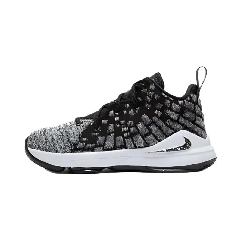 Nike LeBron 17 BP 'In The Arena' (Unisex) Black / Black / White Kids' Basketball Shoes BQ5595 002