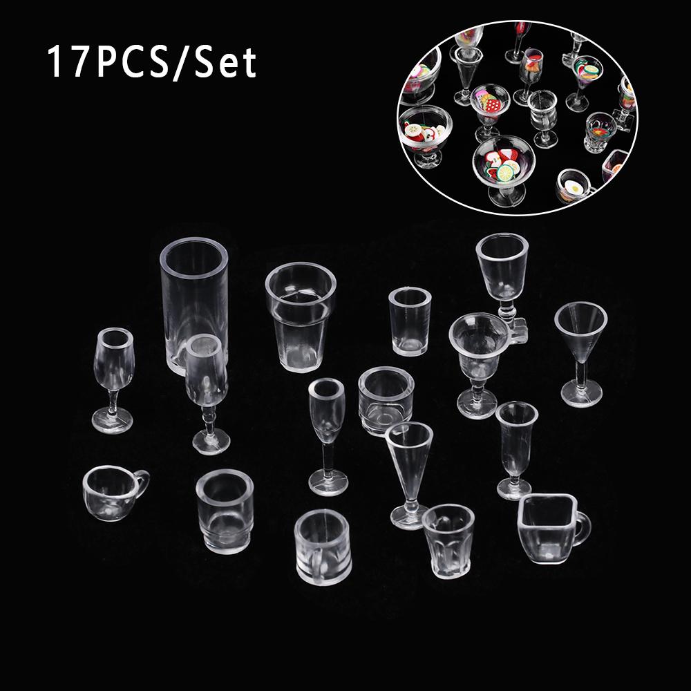Transparent Doll Kitchen DIY Toys Mini Cup Miniatures Goblet Ice Cream Bowl Simulation Cookware