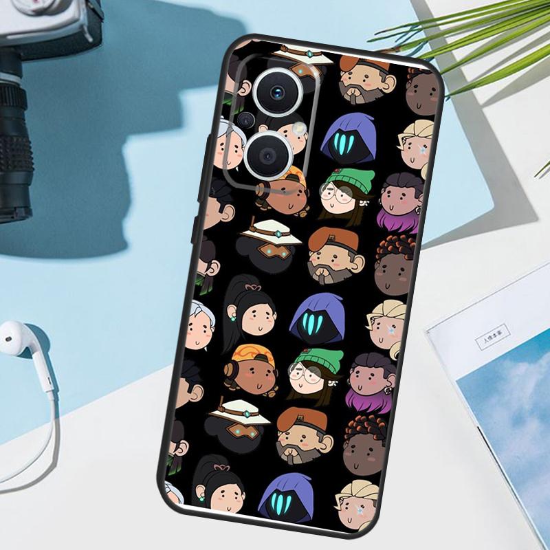 Мультяшный чехол Valorant для OPPO Reno 13 13F 12 11 F 8T 7 8 10 Pro OPPO Find X8 X6 Pro X3 X5 Lite Чехол Funda