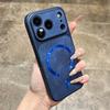 Имитация Улучшенная Текстура Джинсы 17 Большое Окно Чехол Для iPhone 17 16 15 14 13 12 Pro Max Для Magsafe Магнитная Беспроводная Зарядка Чехол