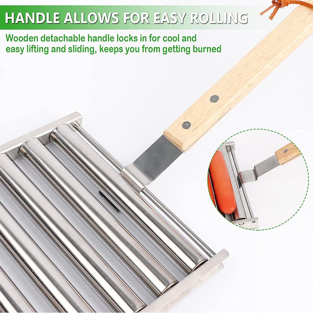 Hot Dog Roller Stainless Steel Sausage Roller Rack For Evenly Cooked Hot Dog