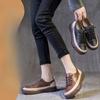 New Soft-soled Low-top Single Shoes Large-sized Retro Flat Round-toe Women's Shoes