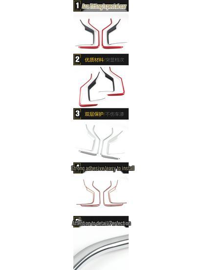 21 CRV Front Bumper Trim Lip & Grille Anti-Scratch Strip Decorative Patch Accessories