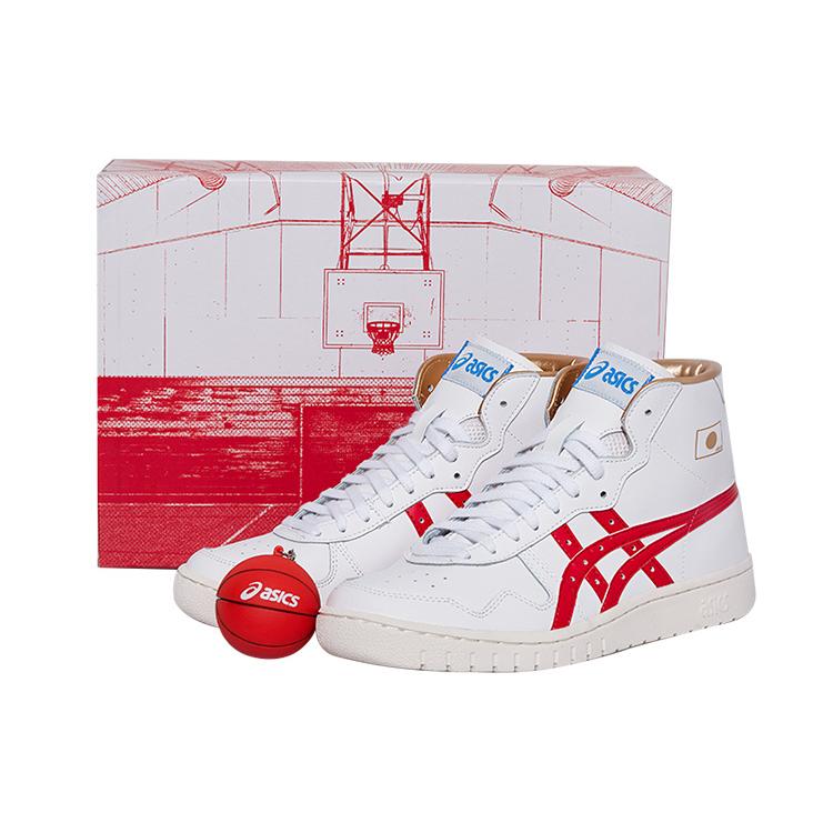 ASICS Unisex Japan L Retro White / Red (Unisex) Vintage Basketball Shoes 1203A138 100(S BOX)