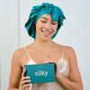 Women's Reversible Double-Layer Satin Nightcap with Ribbon - High Elasticity Round Hat for Hair Protection