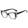 Fashion Contrast Color TR90 Eyeglasses Irregular Square Anti Blue Light Glasses Women Men Luxury Designer Eyewear