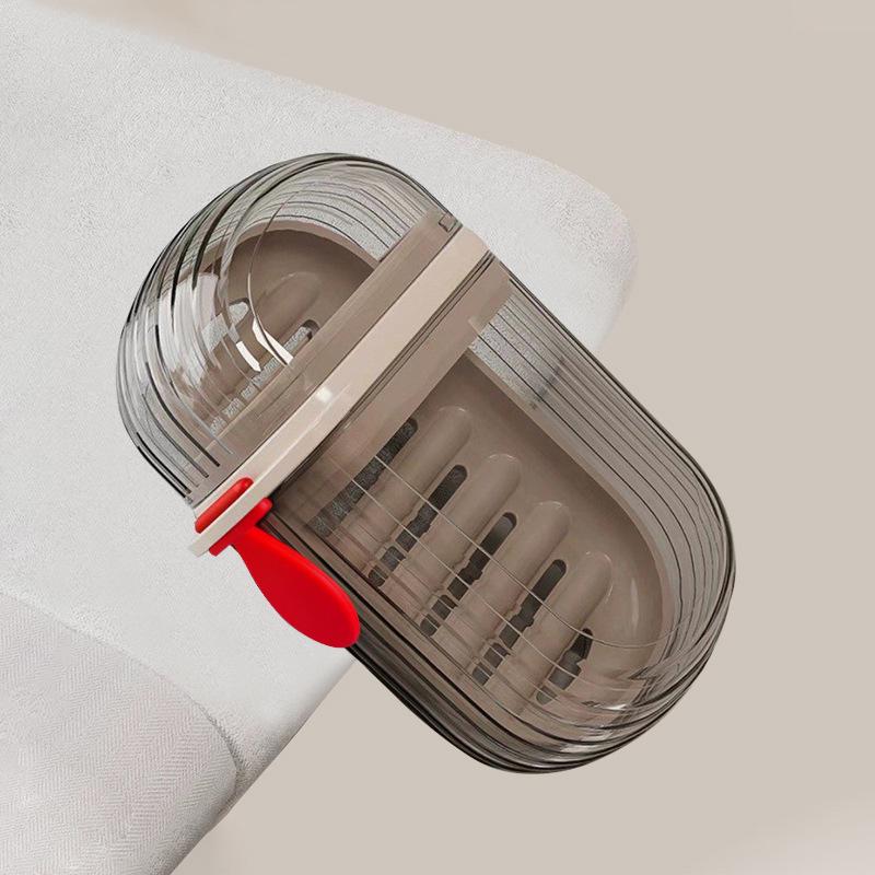 2025 Роскошная дорожная мыльница - Герметичная, дренажная мыльница с крышкой для деловых поездок