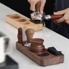 51-58mm Universal Coffee Tamper Mat Station Stand Portafilter Holder Support Base Rack Walnut Wood Coffee Lever Tools Organizer