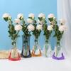 5Pcs Shatterproof Clear PVC Flower Vase Folding Plant Containers Easy To Clean Expandable Vase  Room