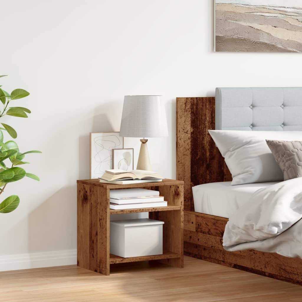 Nightstand with Vintage Wood Look 40 x 30 x 40 cm Engineered Wood