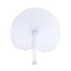 White Blank Fan Heart Shaped Accordion Paper Fans Hand Crafts Folding Fan  For Birthday Wedding