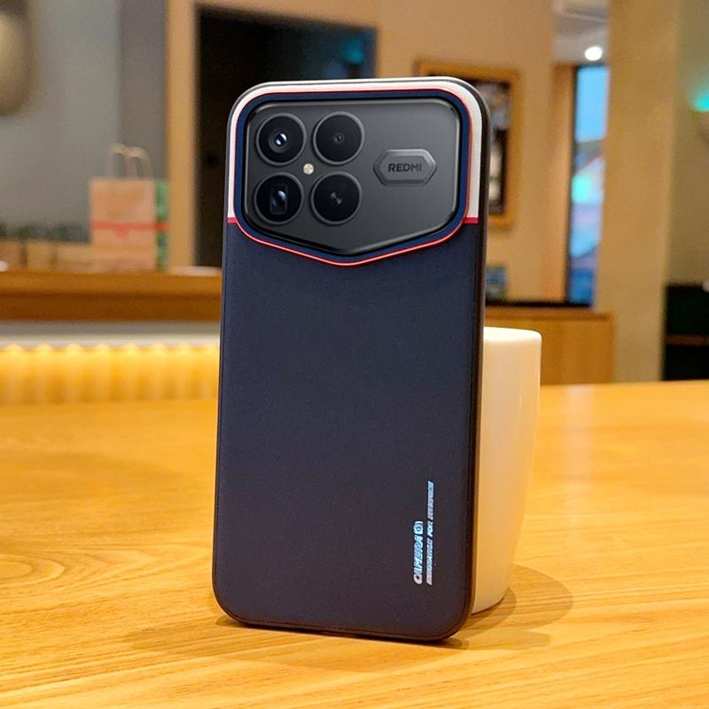 Чехол для Xiaomi Poco F8 Pro и Poco F8 Ultra Контрастный Цвет Матовая Кожа Защита Выступающей Линзы Мягкий Захват Телефона Задняя Крышка