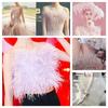Feather1 meter Multicolor Real Ostrich feather Trims Ribbon 8-10cm White Ostrich Plumas Fringe For Costume DIY Craft Decoration Sewing