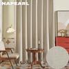 1PC NAPEARL 50-60% Semi Blackout Linen Curtain Solid Color Curtain For Living Room Home Drape Decoration