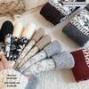 Ethnic Style Wool Leg Warmers: Women’s Thick, Warm, Knitted Calf Warmers with Retro Snowflake Pattern for Autumn and Winter.