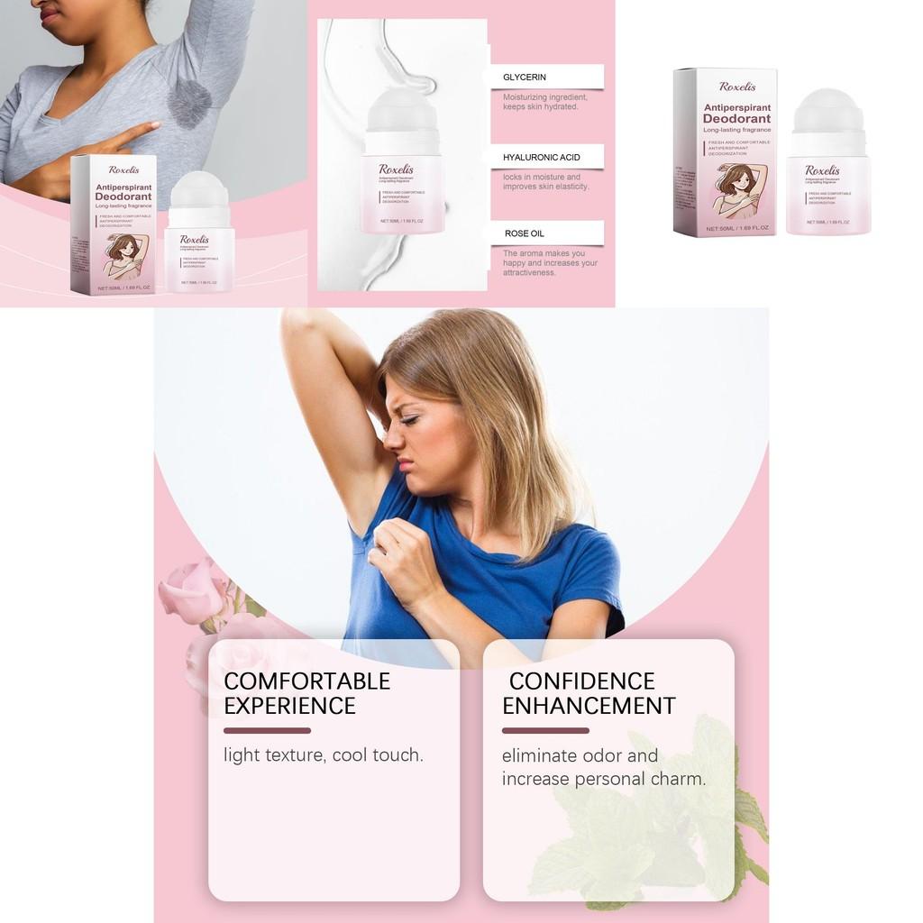 Refreshing Roll-on Fragrance With Delicate Rose Scent For Portable Body Care 50ml
