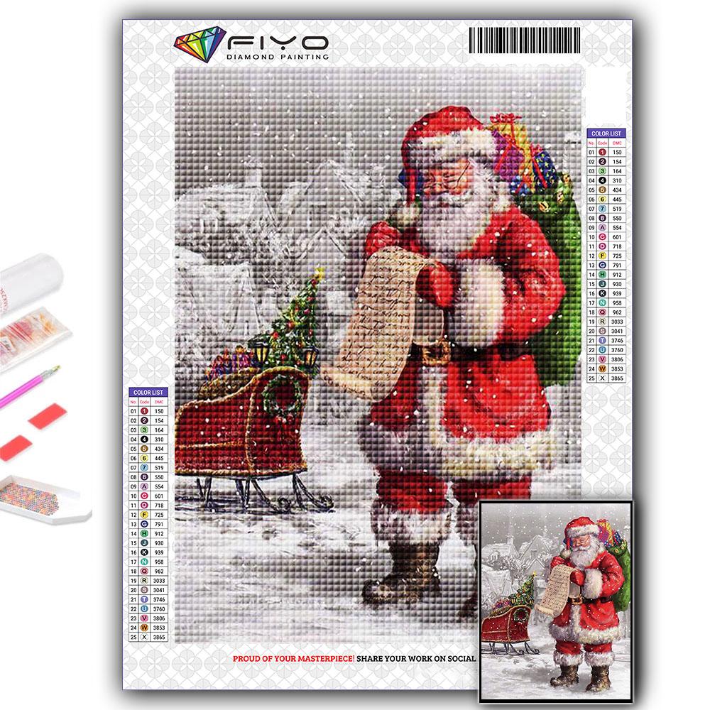 5D DIY Алмазная картина вышивка крестиком Рождественская елка Санта-Снеговик Алмазная вышивка Мозаика Настенное украшение дома