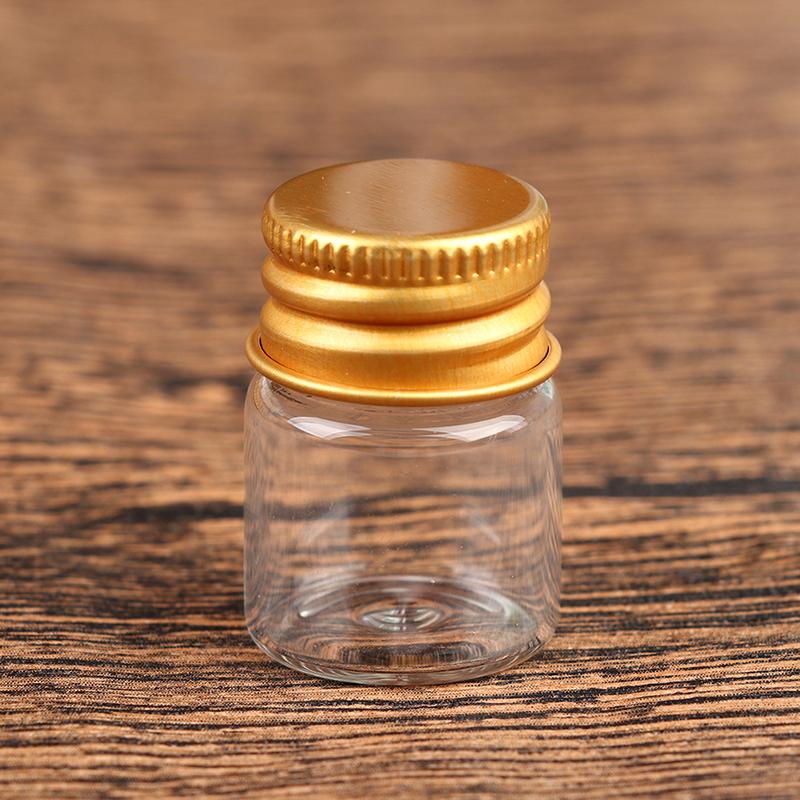 10Pcs 5/7/10/14/18/20Ml Glass Bottle Tiny Glass Jar Sealed Bottle Wishing Bottle