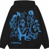 Hip Hop Graffiti Hoodie Loose Fit Long Sleeve Teens Couples Casual Streetwear