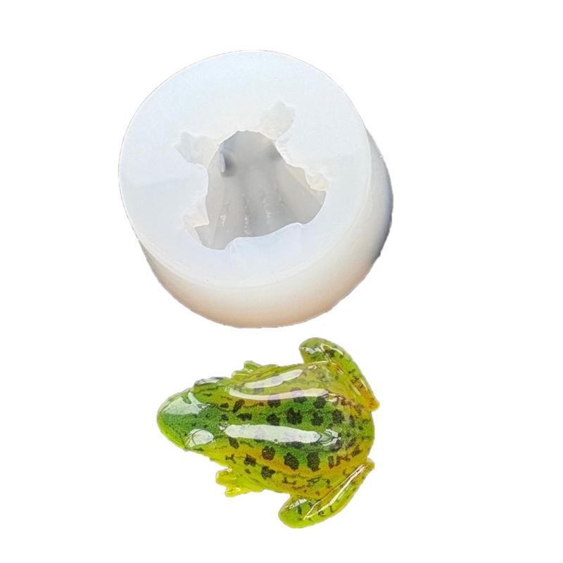 Гибкая смоляная форма в форме лягушек Формы для ornaments Легко снимается Силиконовая текстура для эпоксидных поделок Креативные настенные украшения