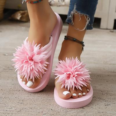 Модная женская обувь 2025 Модные шлепанцы с острым носком Летняя уличная пляжная Новинка Большой размер Бестселлер Цветочные Легкие шлепанцы