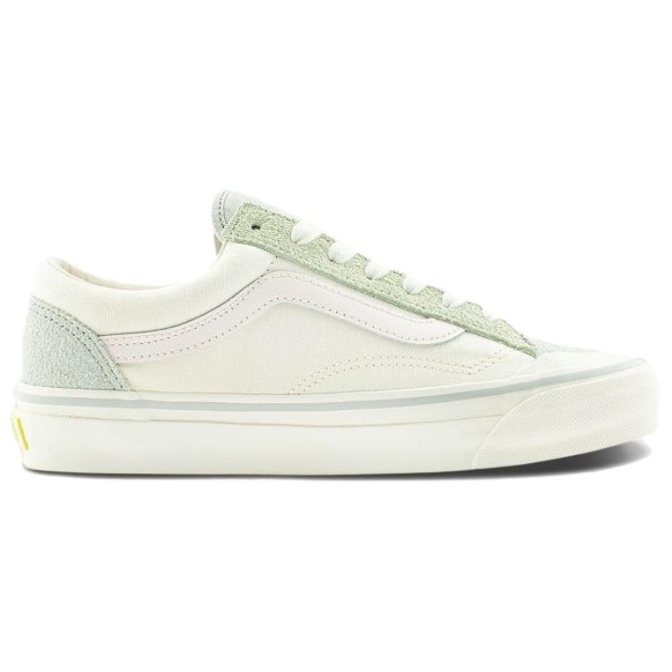 Vans Old Skool Reissue 136 Small Earth Round Toe Durable Breathable Low-Top Skate Shoes Unisex Sneakers White Green Pink VN000MT6BGK