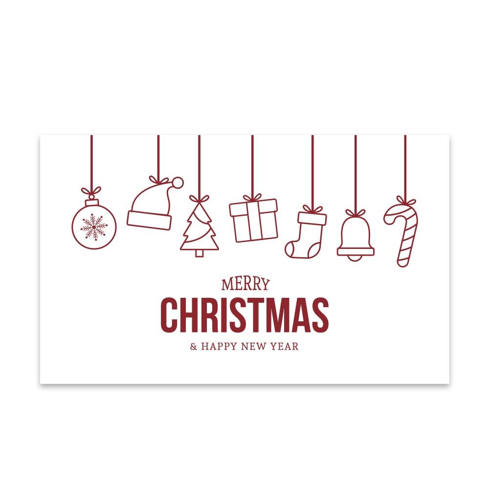 10-50шт с Рождеством подарочная открытка поздравительная открытка Рождественская елка тег милый дизайн 2022 Новый год. Без конверта