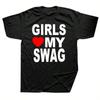Смешная футболка с надписью Love My Swag, унисекс, оверсайз, уличная одежда, для мужчин и женщин, свободный крой, повседневная футболка, с круглым вырезом, хлопковая футболка