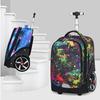 Middle School Students Carry and Pull Dual-purpose Trolley Schoolbags with Large Wheels That Can Climb Stairs FY0188