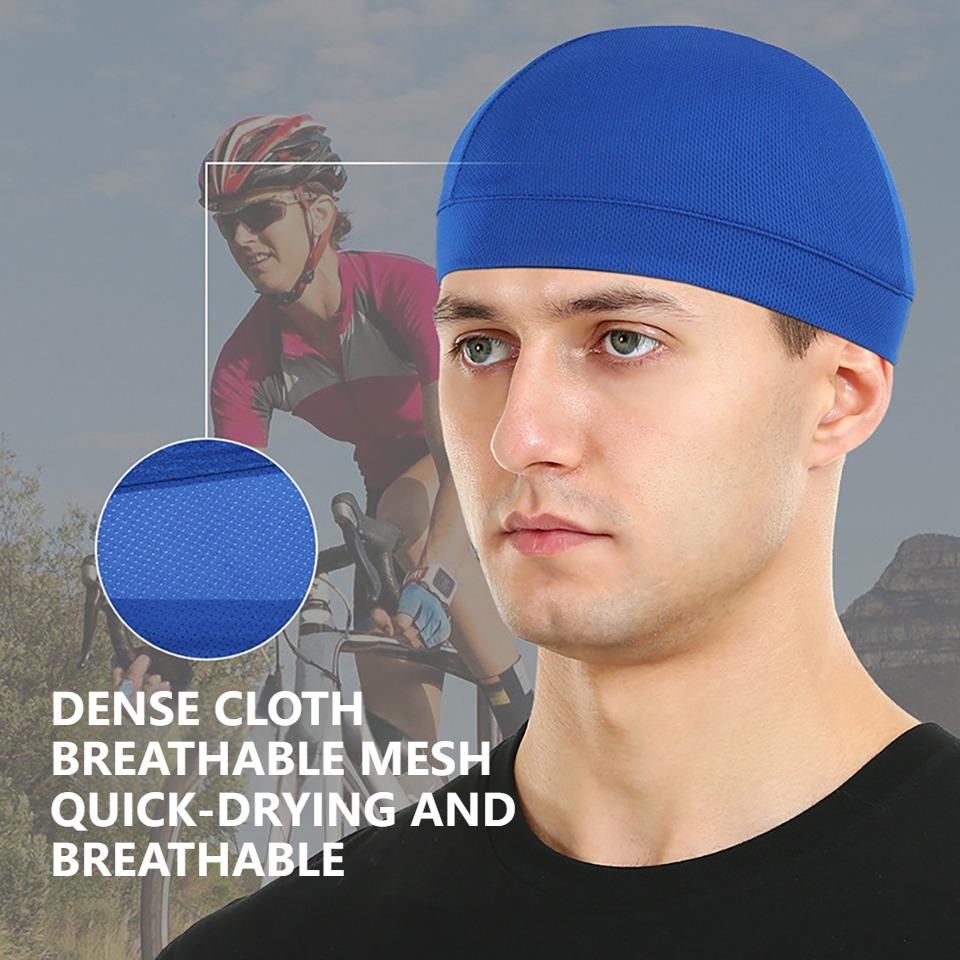1Pcs Summer Breathable Mesh Cycling Cap Quick Dry Bike Helmet Liner Motorcycle Running Sports Hat Mesh Breathable Unisex