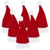 10Pcs Mini Christmas Hat Lollipop Ornament Holiday Party Decoration Reusable Cap Lollipop Christmas Hat Xmas Supplies