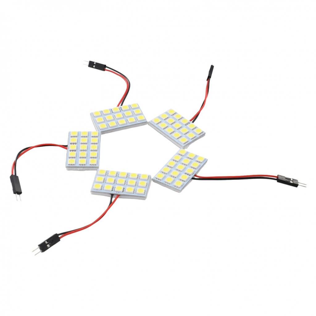 5 шт. Автомобильная 5050 ксеноновая белая светодиодная 15-панельная внутренняя купольная лампа для освещения карты