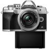 OLYMPUS OM-D E-M10 Mark IV Mirrorless Camera with EZ Double Zoom Kit (Silver)