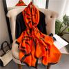 Luxury Fashion Letter Long Silk Scarf 180*90cm Sun Protection Scarves Wrap Soft Beach Shawl Bandanna Foulard Muffler Hijab