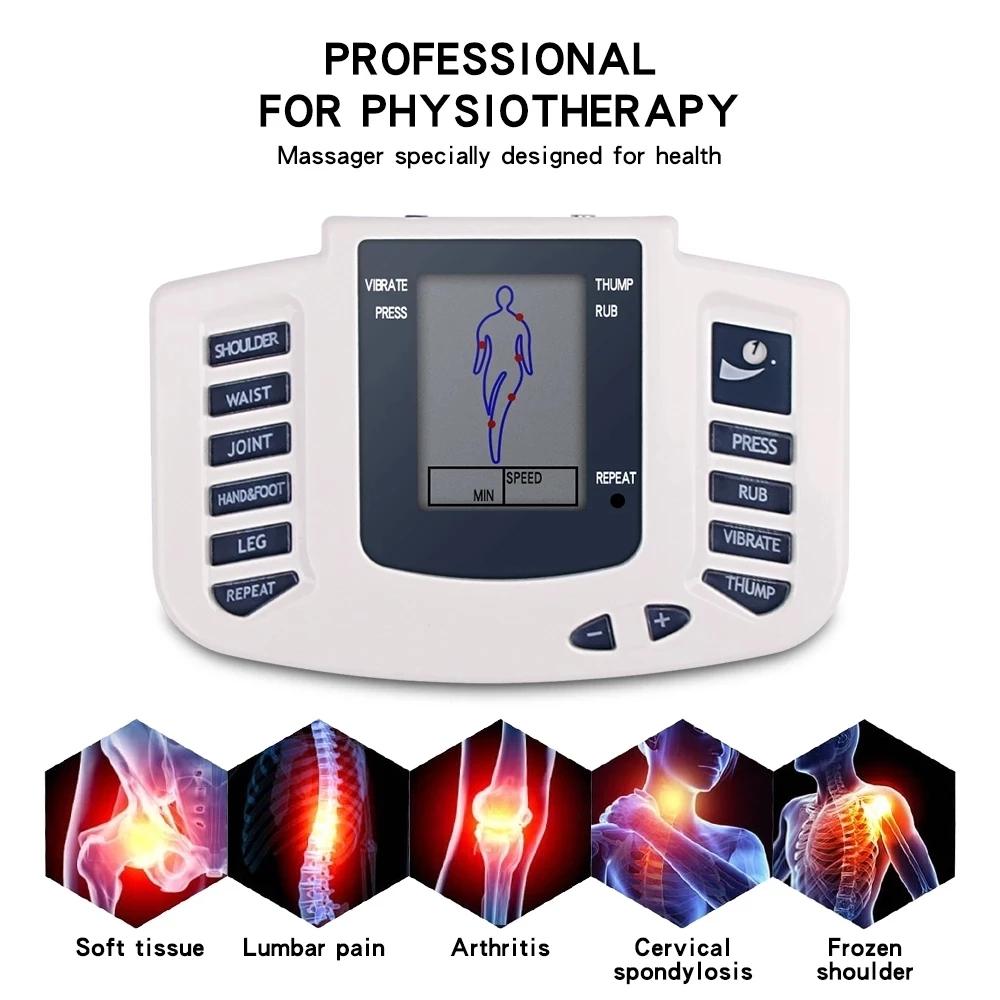8 Modes Full Body Tens Muscle Electrostimulator EMS Electronic Pulse Massager Acupuncture Digital Meridian Physiotherapy Machine