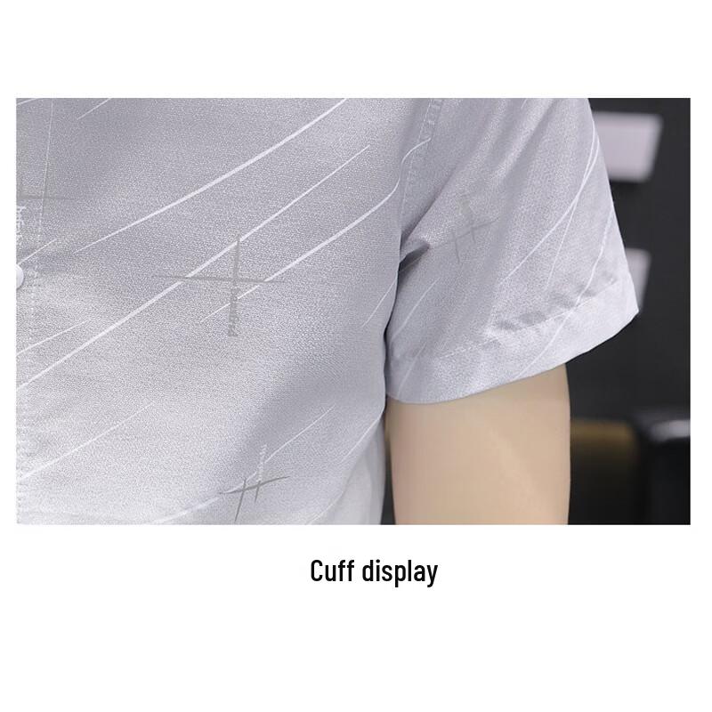 ROMON Men's Summer Gradient Print Short Sleeve Shirt