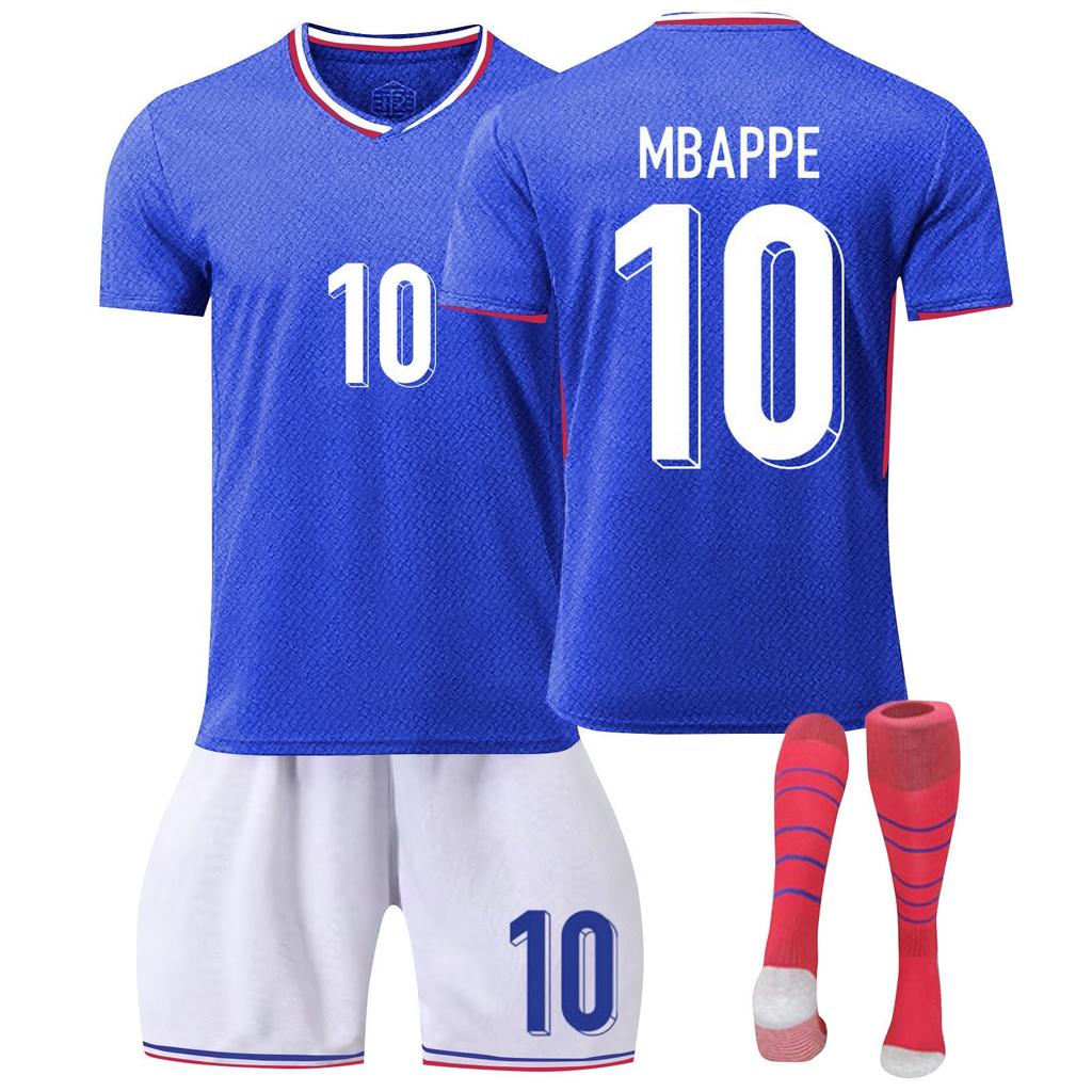 2425Франция, комплект футболок для домашнего футбола, шорты и носки, новый сезон, шорты и носки, комплект размеров для взрослых и детей