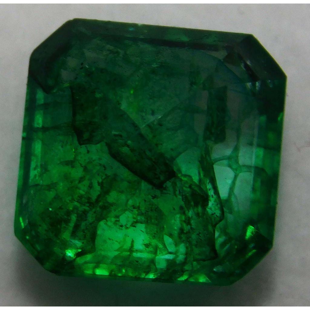 Natural Green Emerald Loose Gemstone 8 ct Colombian Square Cut for Jewelry Making and Crafts