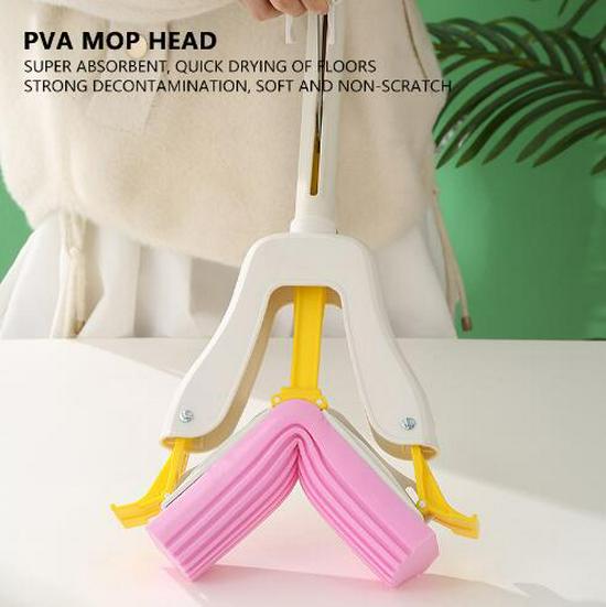 Приграничная складная швабра для пола со сменной впитывающей губкой ПВА