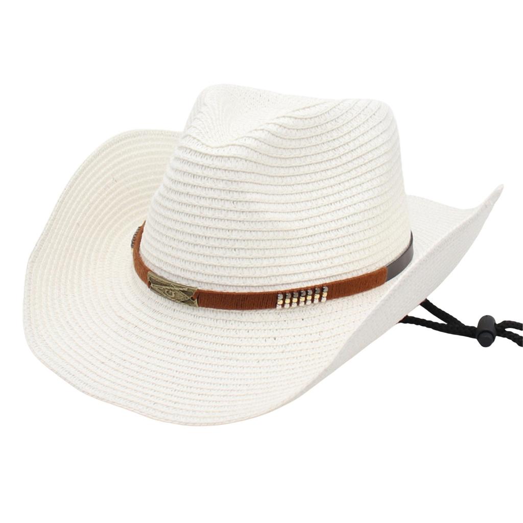 Кепка шляпа мужчины женщины соломенная ковбойская широкая дикий западный пляж кепки