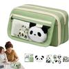Large Capacity Panda Pencil Case, Zipper Pen Pouch Holder with Panda Keychains Brooch Notepad, Multi-Layer Cute Pencil Case, Pencil Pouch with Zipper
