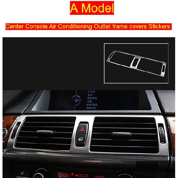 Стайлинга автомобилей, внутренние кнопки, панель, рамка, декоративные накладки, наклейки для BMW x5 x6 e70 e71, нержавеющая сталь, авто