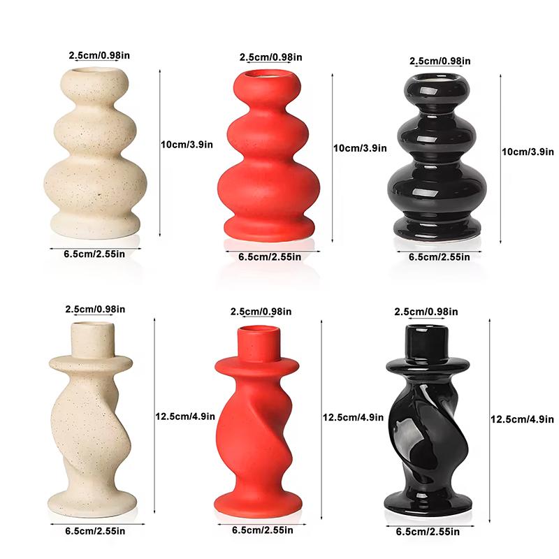 1Pc Candle Holder Nordic Style Multifunctional Table Decoration Romantic Ceramic