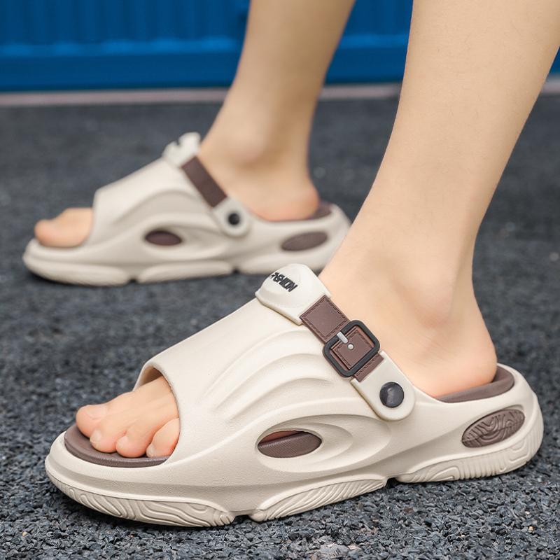 Летние нескользящие тапочки на толстой подошве, повседневные пляжные сандалии, уличные спортивные тапочки для пар