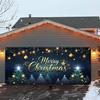 One 2D flat "Merry Christmas" garage polyester banner, perfect for the festive party atmosphere and wall photography