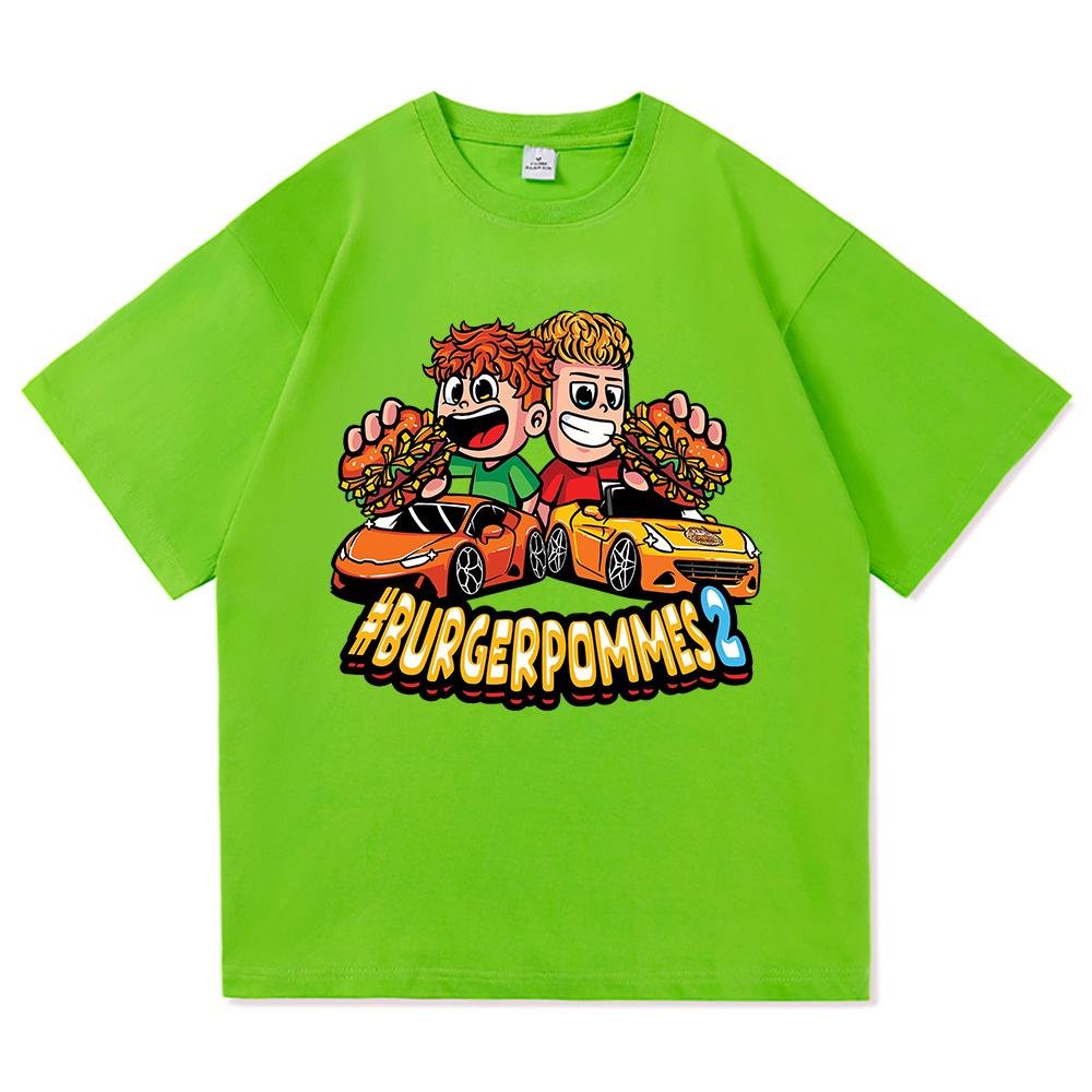 Burgerpommes 2 футболка модная мужская Harajuku эстетическая милая футболка Icrimax унисекс высокое качество мультфильм повседневные хлопковые футболки рубашки