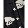 French Arielle De Pinto Boys' Knitwear Spring & Fall New Korean Style Rust V-Neck Cardigan Sweater Jacket